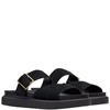 CLARKS WOMENS STRAP SLIP ON SANDAL - BLACK SUEDE
